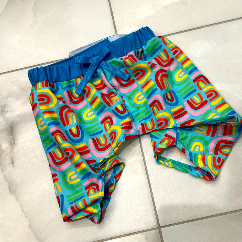 You Are Loved Brand Animal Apparel Rainbow Pride Swim Trunks for Small Dog/Cat